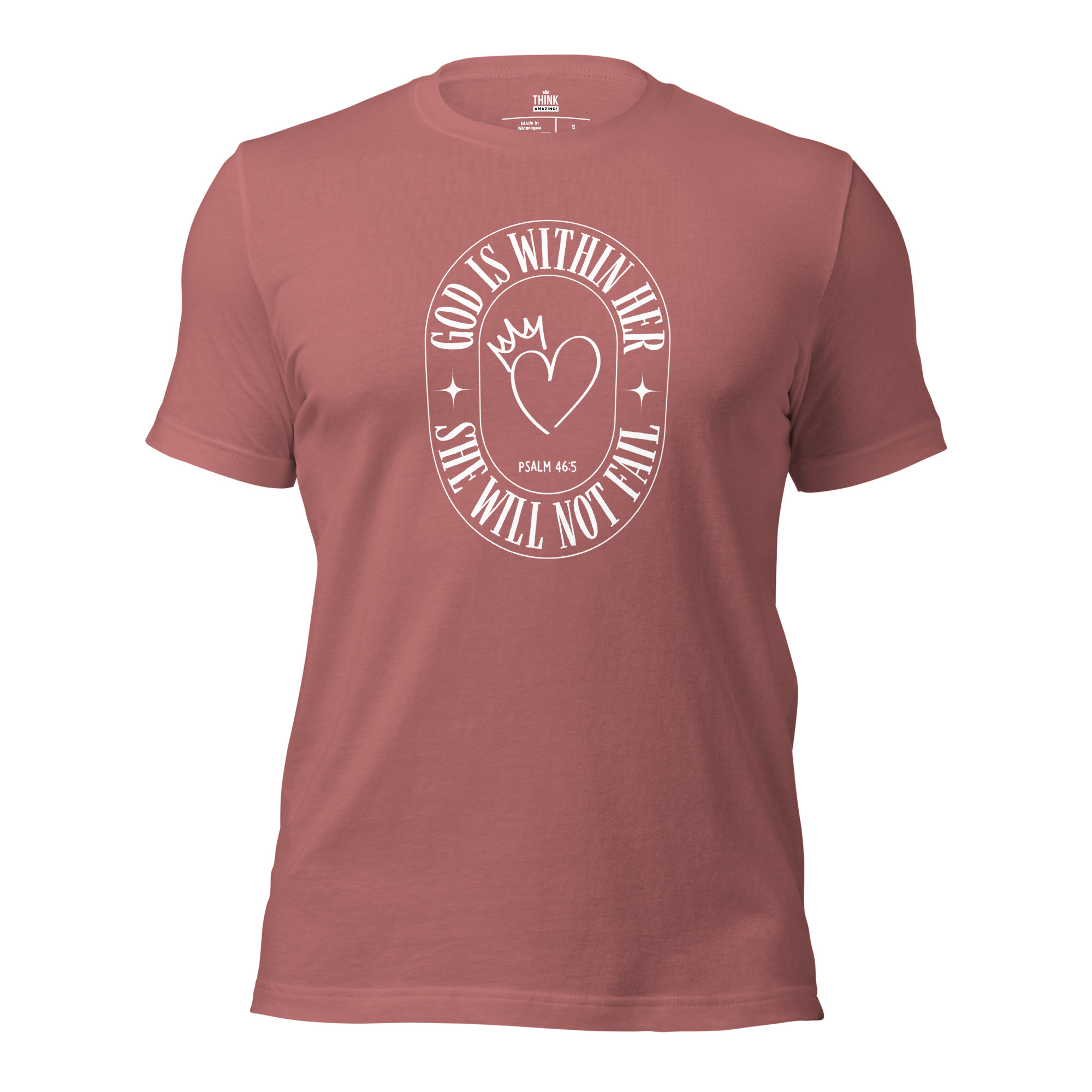 God is Within Her Tee - Psalm 46:5 - Mauve