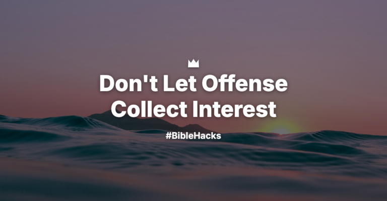 Don’t Let Offense Collect Interest