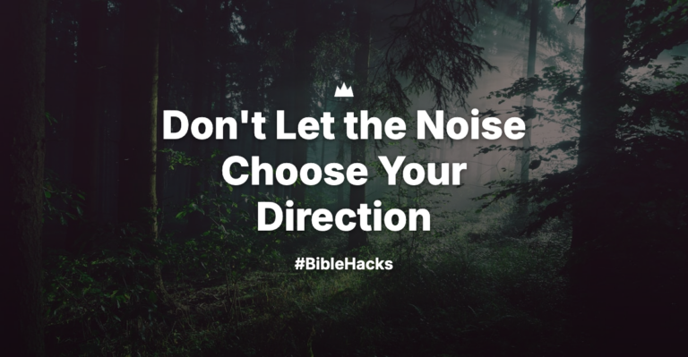 Don’t Let the Noise Choose Your Direction