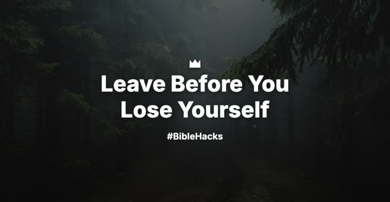 Leave Before You Lose Yourself